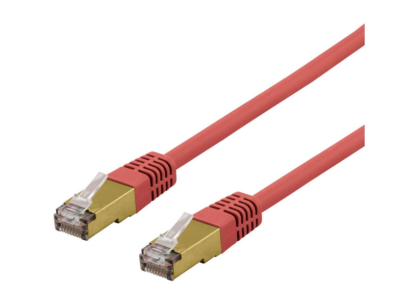 Deltaco SFTP-61RAH - patch cable - 1 m - red - Rot - 1m