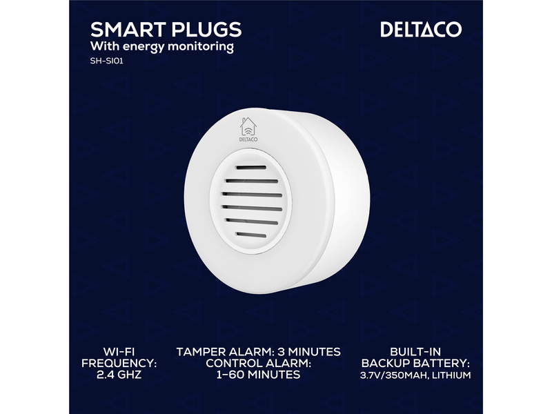 Deltaco SMART HOME WiFi siren white