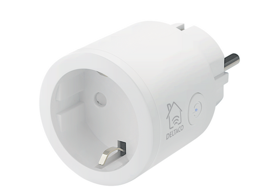 Deltaco SMART HOME switch WiFi 2.4GHz 1xCEE 7/3 10A timer 220-240V white