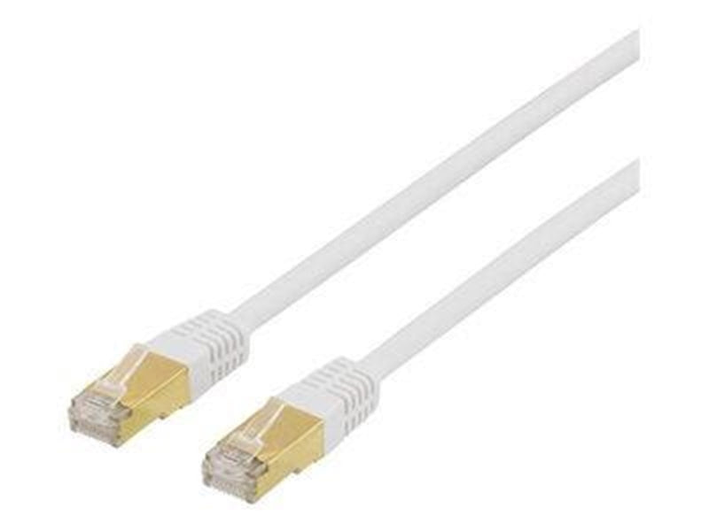 Deltaco STP-710V - patch cable - 10 m - white - Weiß - 10m