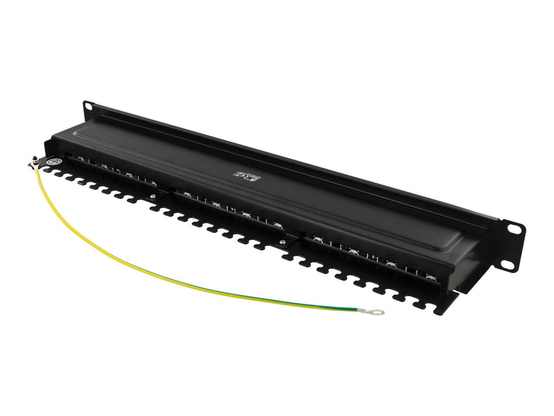 Deltaco STP patch panel 24xRJ45 Cat6a 1U 19"