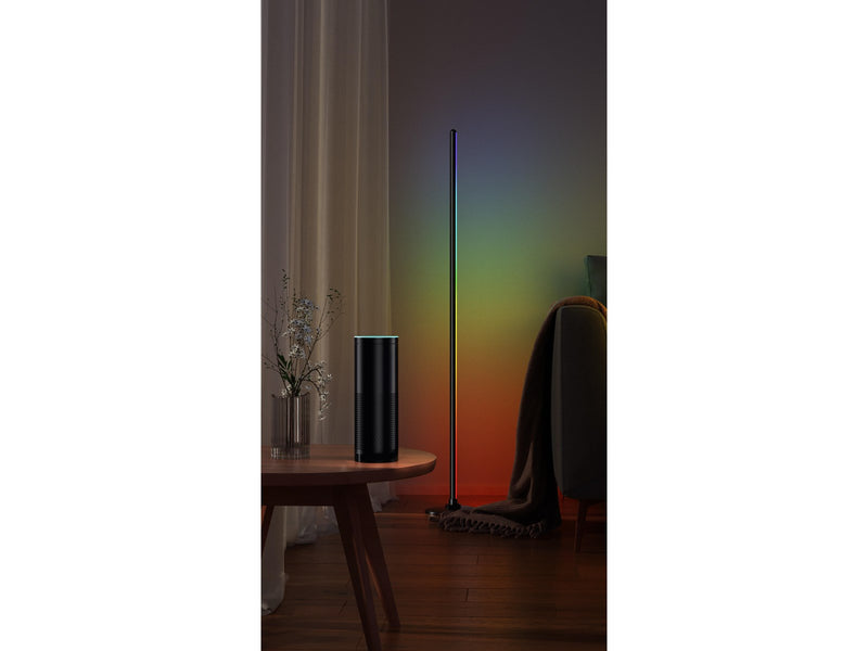 Deltaco Smart Home Floor Lamp.1.35m Remote & App Control Black
