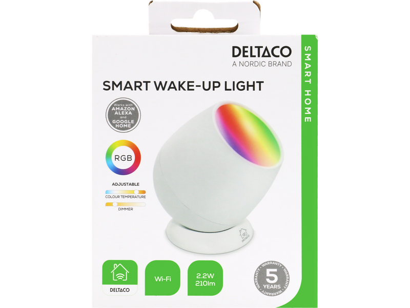 Deltaco Smart-RGB-Wecklicht, USB-C