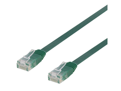 Deltaco TP-603G-FL - patch cable - 30 cm - green - Grün - 0.3m