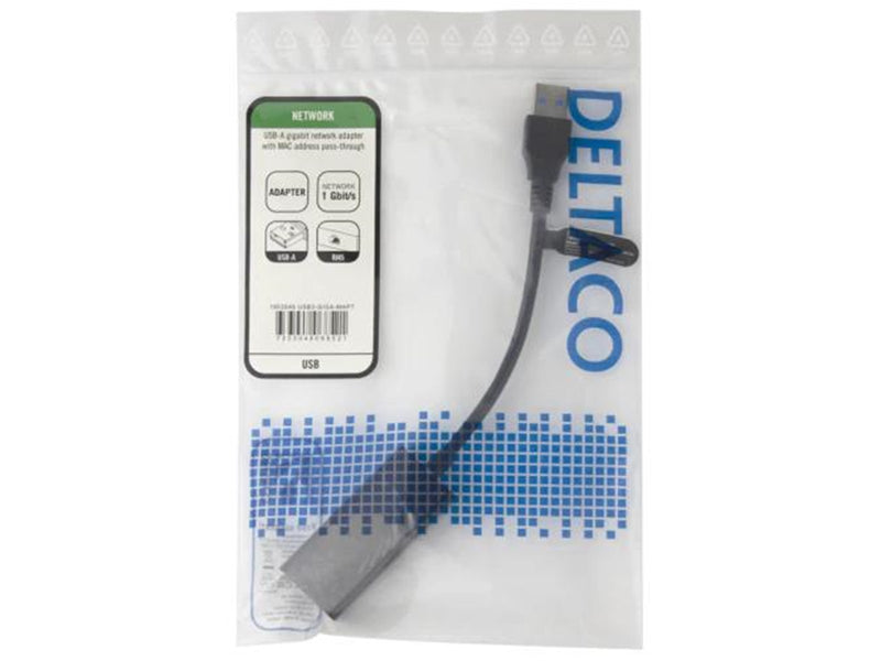 Deltaco USB-A Gigabit Network Adaptor