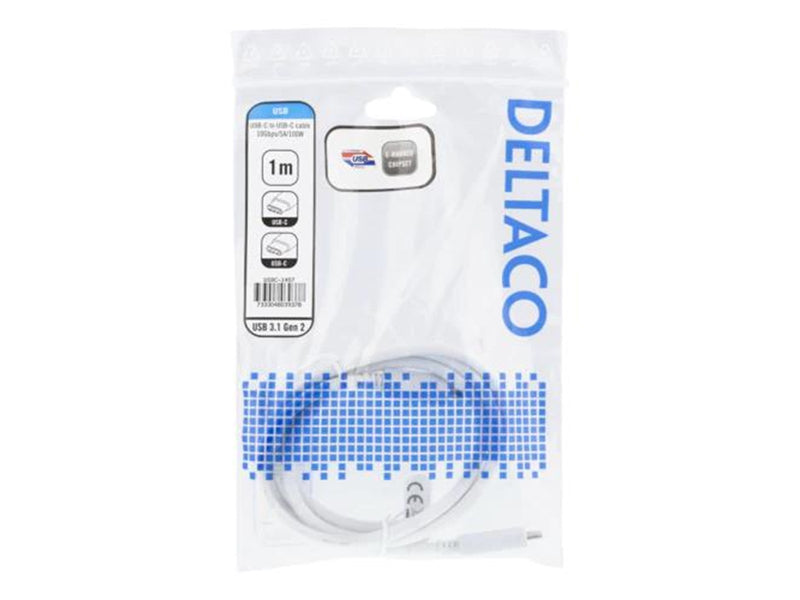 Deltaco USB-C Cable - USB-C to USB-C - 1 m