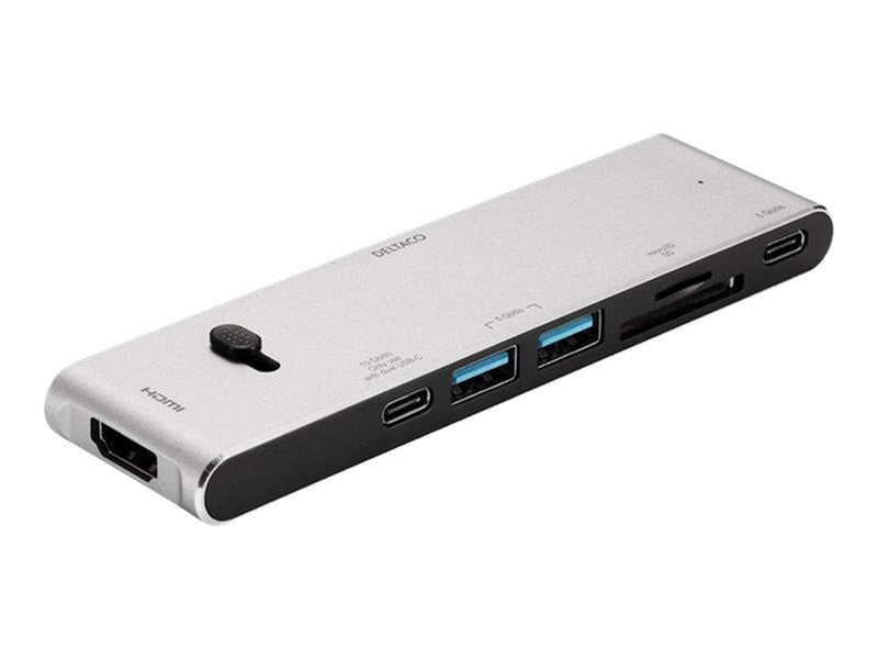 Deltaco USB-C MB docking station HDMI/SD/Reader