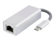 Deltaco USB C Network Adapter Gigabit RJ45 white
