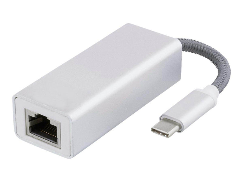 Deltaco USB C Network Adapter Gigabit RJ45 white