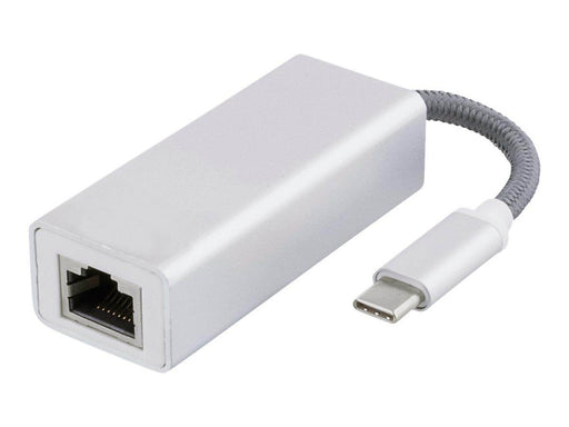 Deltaco USB C Network Adapter Gigabit RJ45 white
