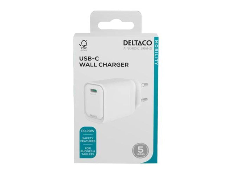 Deltaco USB-C Wall Charger