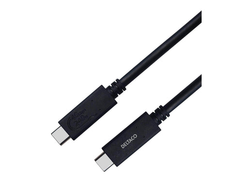 Deltaco - USB-C cable - 24 pin USB-C to 24 pin USB-C - 80 cm