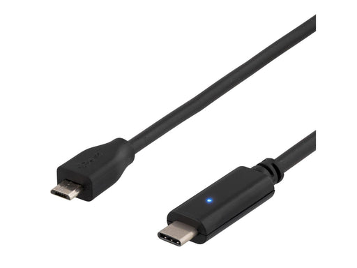 Deltaco - USB-C cable - Micro-USB Type B to 24 pin USB-C - 1 m