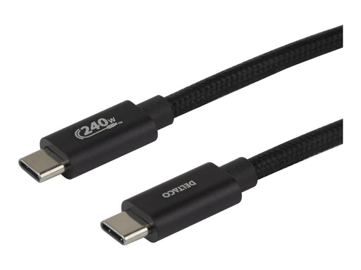 Deltaco - USB-C cable - USB-C to USB-C - 1 m