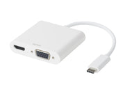 Deltaco USB-C docking station HDMI/VGA/USB-C 100