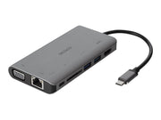 Deltaco USB-C dockningsstation HDMI/VGA/2xUSB-A PD