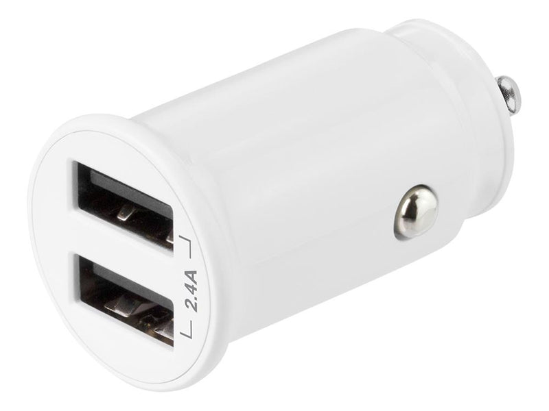 Deltaco USB car charger 2x USB-A 2.4 A total 12