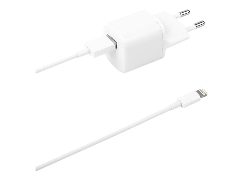 Deltaco USB wall charger USB-A 2.4 A incl. 1 m
