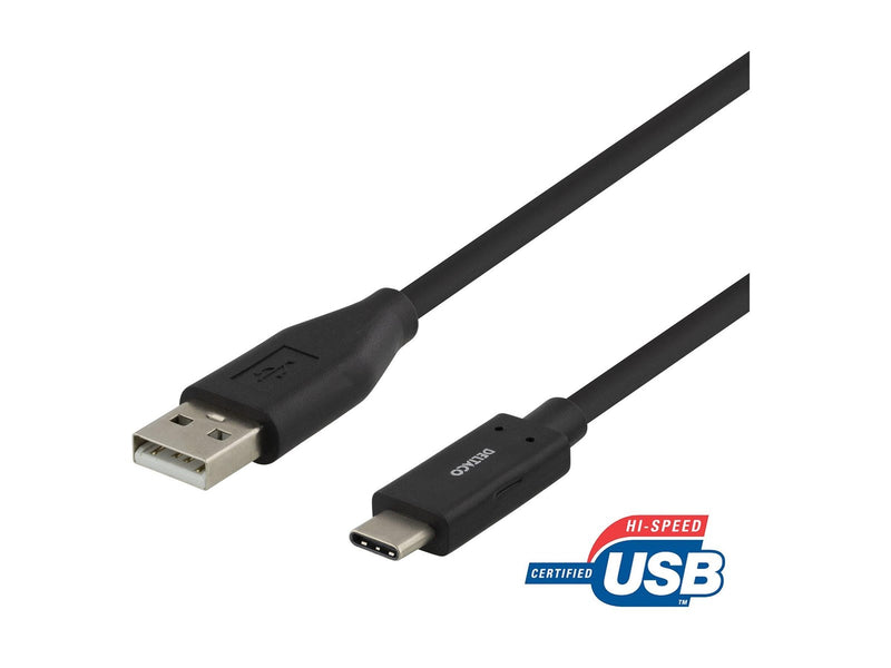 Deltaco USBC-1003M - USB-C cable - USB-C to USB - 50 cm