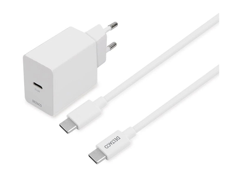 Deltaco USBC-AC146 Power Adapter - USB-C - 20 Watt