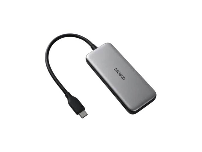 Deltaco USBC-HUB204 interface hub USB-Hubs - 4 - Grau