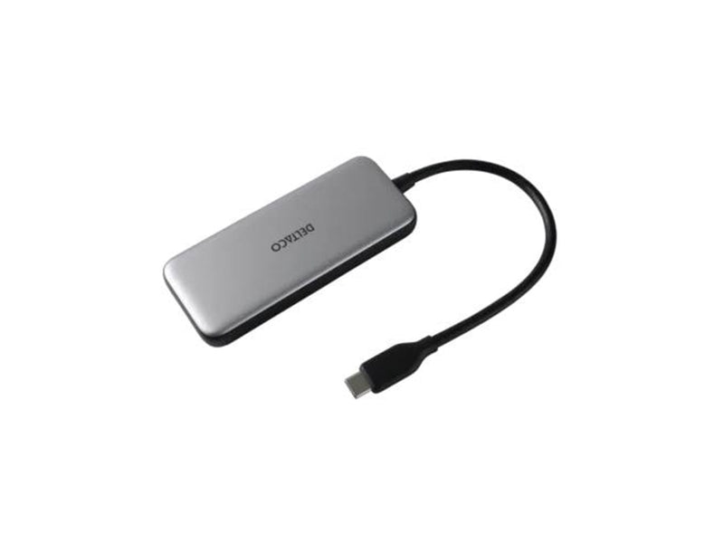 Deltaco USBC-HUB204 interface hub USB-Hubs - 4 - Grau