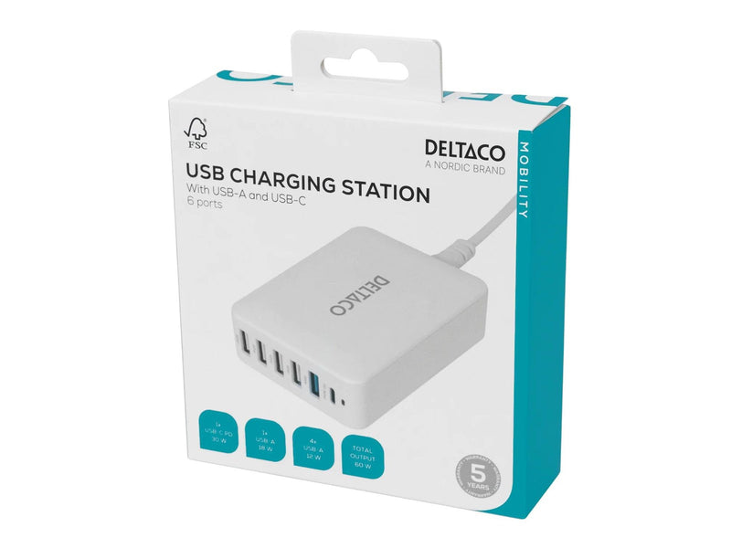 Deltaco USBC-MO100 USB Charging Station