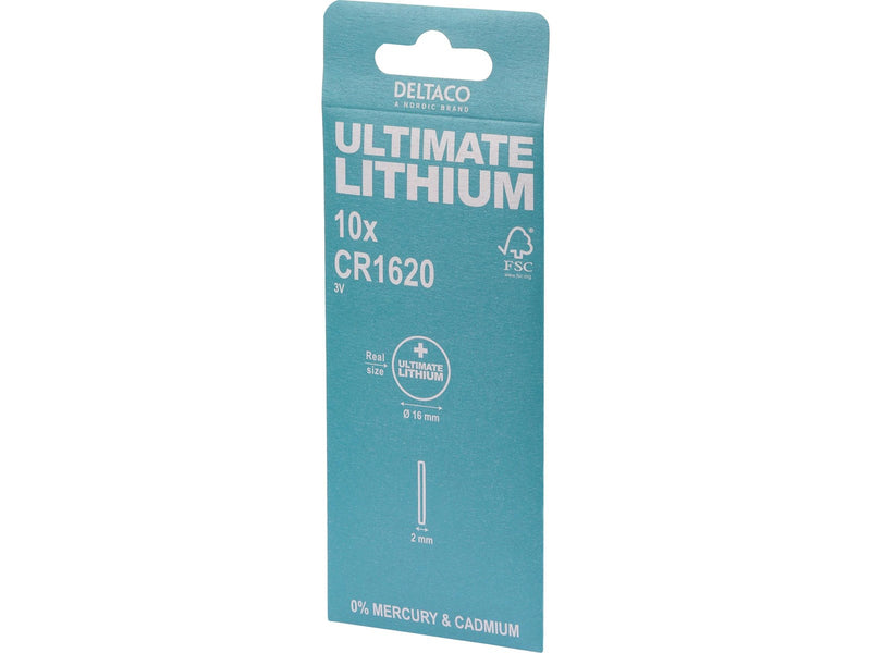 Deltaco Ultimate Lithium Battery 3V CR1620