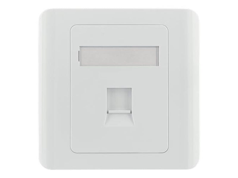 Deltaco VR-226 Flush mount for Keystone 1 port dust hatch white