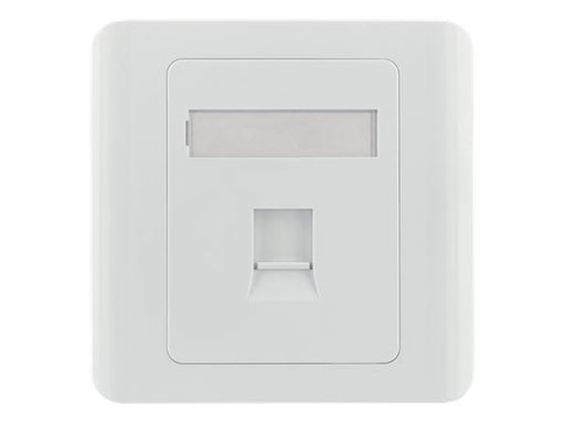 Deltaco VR-226 Flush mount for Keystone 1 port dust hatch white