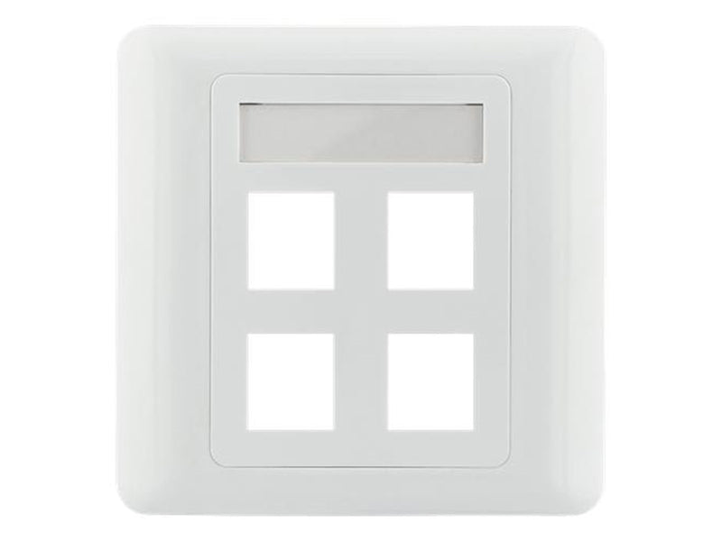 Deltaco VR-228 Flush mount for Keystone 4-Ports White