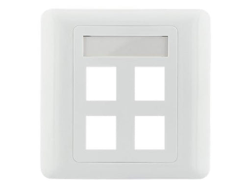 Deltaco VR-228 Flush mount for Keystone 4-Ports White