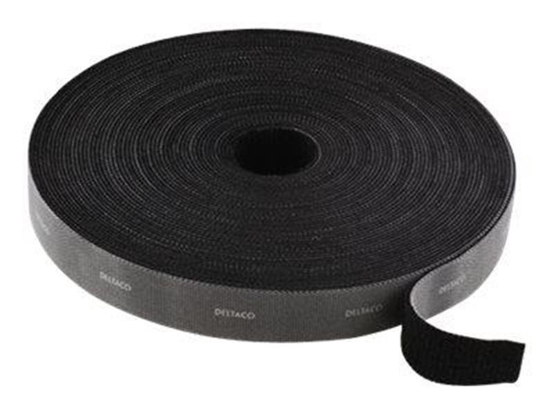Deltaco Velcrobånd - 5m - Black