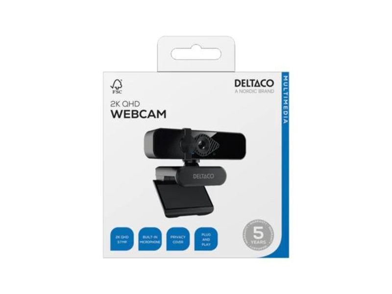 Deltaco W-200 Webcam 2K