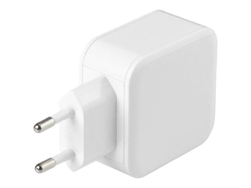 Deltaco Wall charger with dual USB-A ports 4.8 A.
