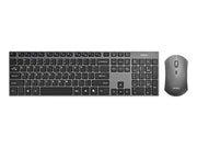 Deltaco Wireless Keyboard Mouse Combo - Tastatur - Englisch (US) - Schwarz
