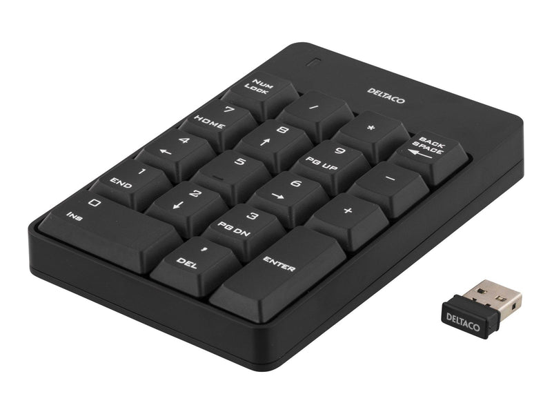 Deltaco Wireless Numpad Black - Numpad - Schwarz