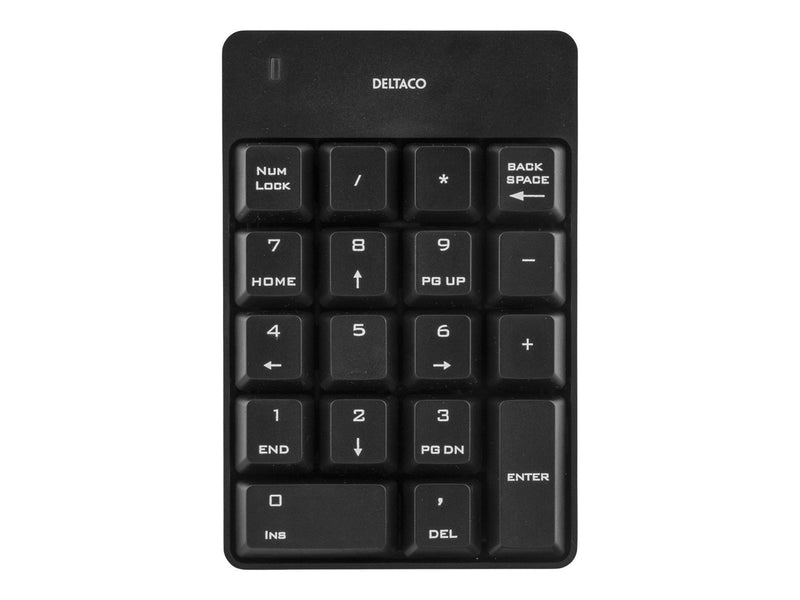 Deltaco Wireless Numpad Black - Numpad - Schwarz