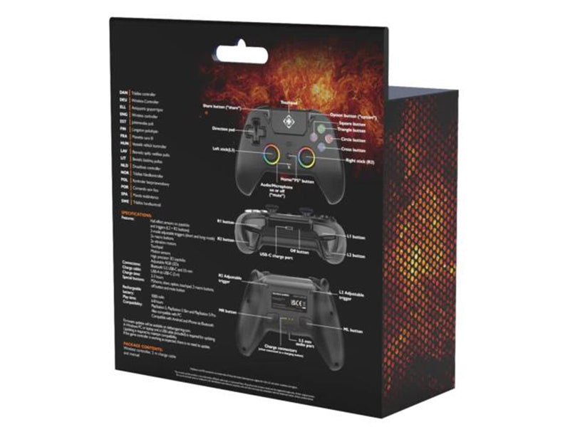 Deltaco Wireless PS5 Pro Controller with RGB - Controller - Sony PlayStation 5