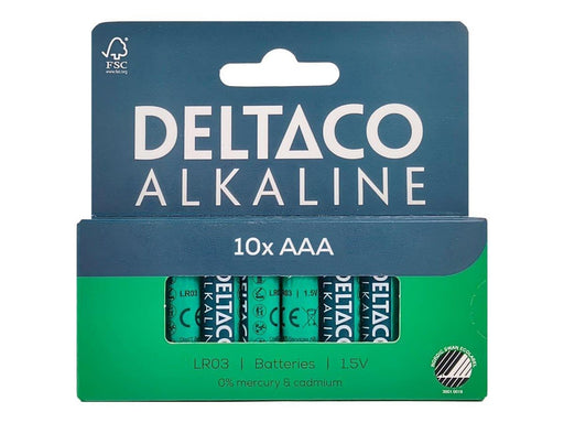 Deltaco battery - 10 x AAA / LR03 - Alkaline