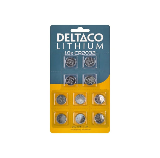 Deltaco battery - 10 x CR2032 - Li