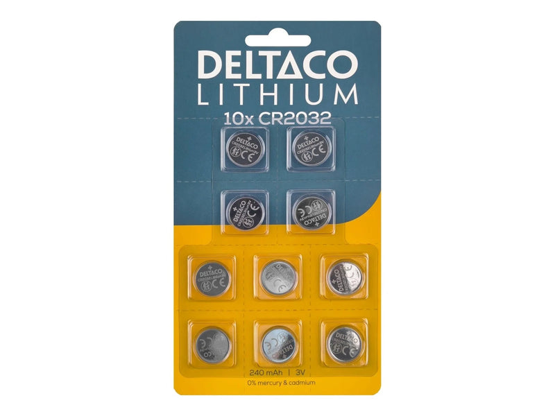 Deltaco battery - 10 x CR2032 - Li