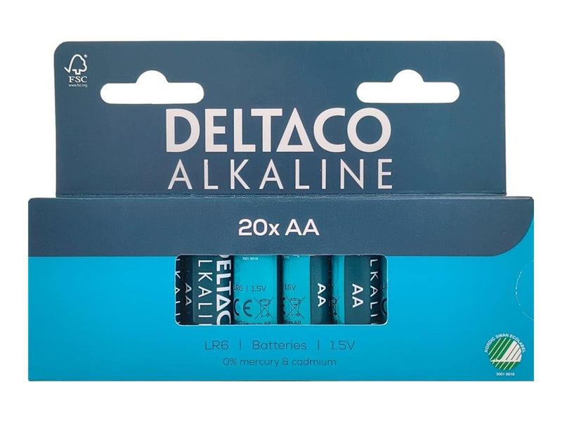 Deltaco battery - 20 x AA / LR6 - Alkaline
