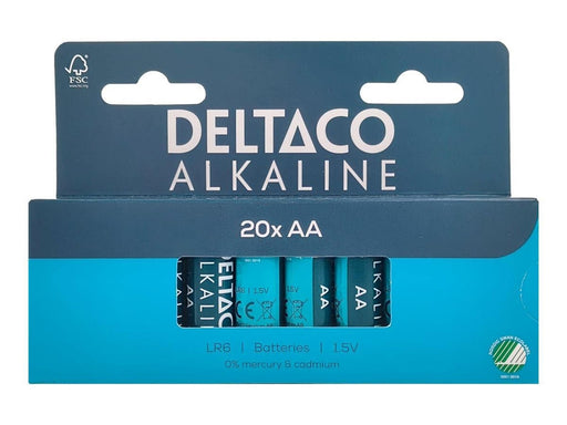 Deltaco battery - 20 x AA / LR6 - Alkaline