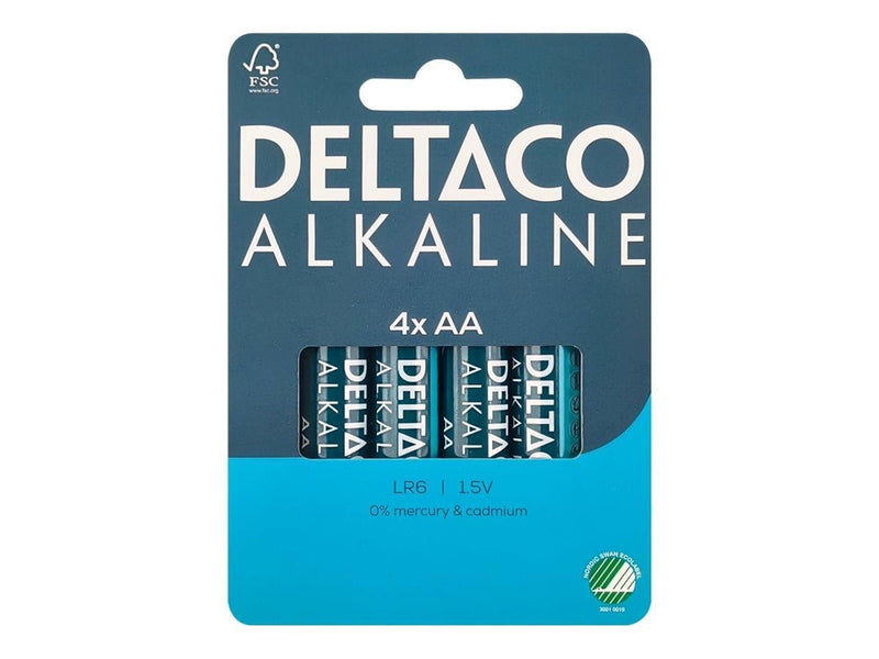Deltaco battery - 4 x AA / LR6 - Alkaline
