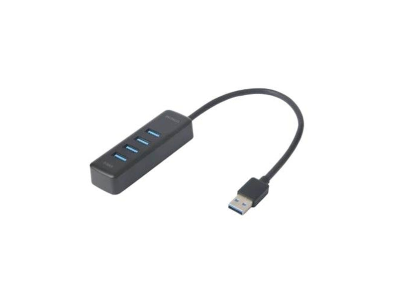 Deltaco - hub - 4 ports USB-Hubs - 4 - Schwarz