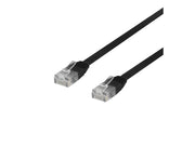 Deltaco patch cable - 30 cm - black - Schwarz - 0.3m