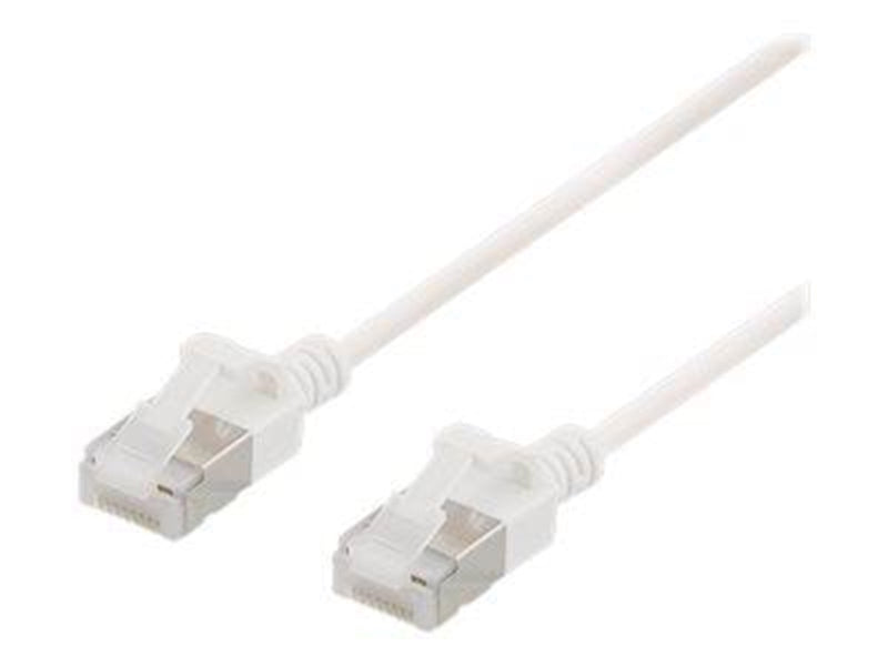 Deltaco patch cable - 30 cm - white - Weiß - 0.3m