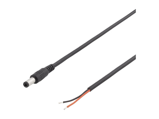 Deltaco - power cable - DC jack 5.5 x 2.1 mm to bare wire - 2 m