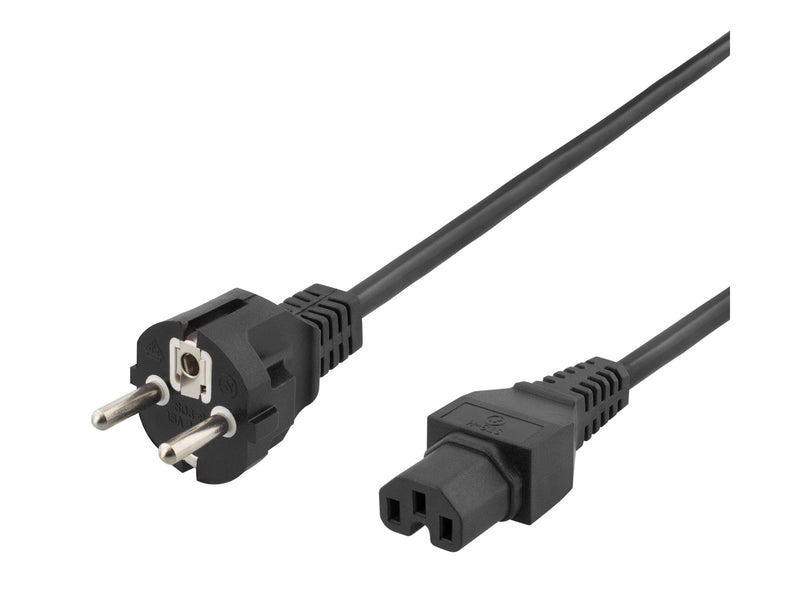 Deltaco - power cable - power CEE 7/7 to IEC 60320 C15 - 3 m